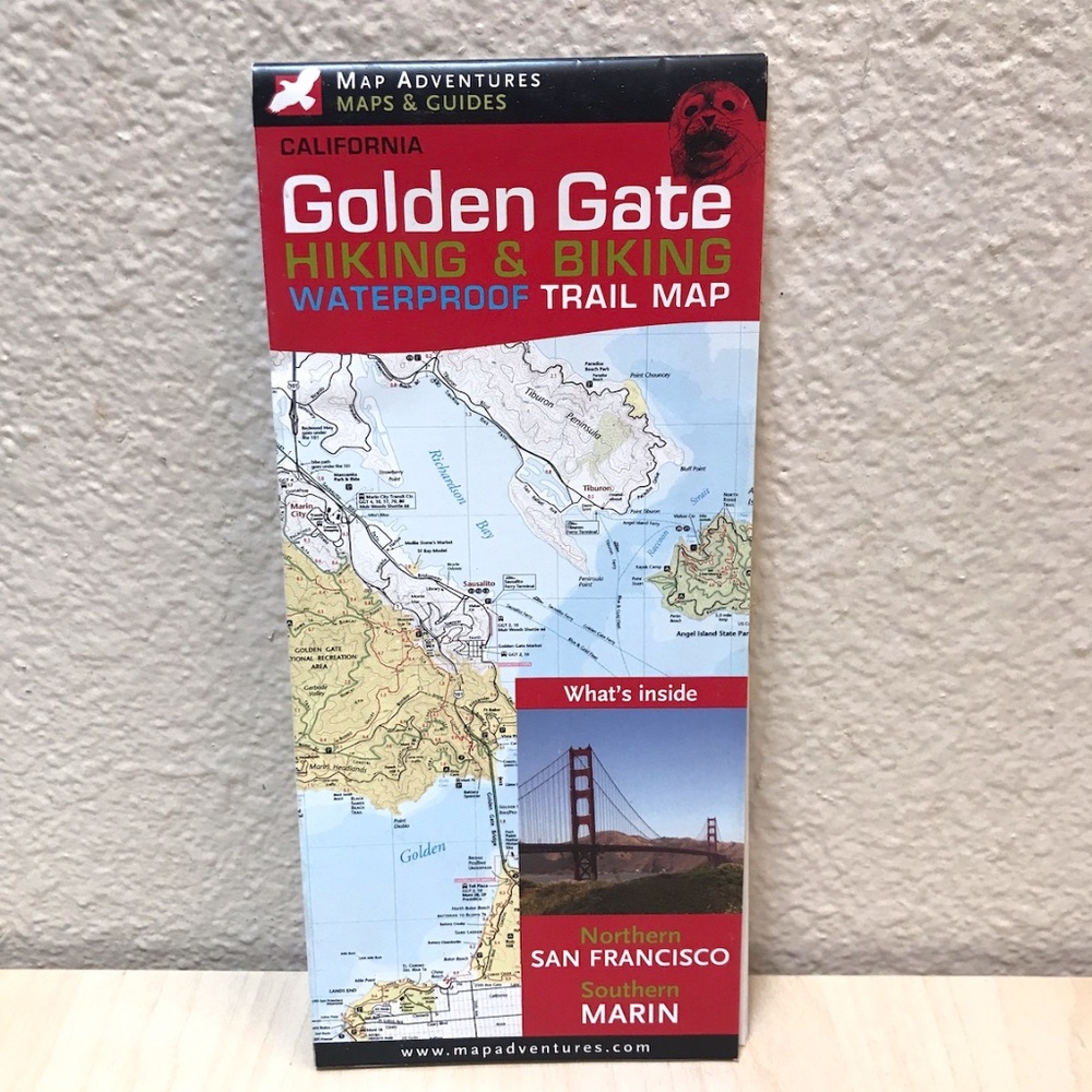 Trail Map. Waterproof. San Francisco. Hiking & Biking. NEW